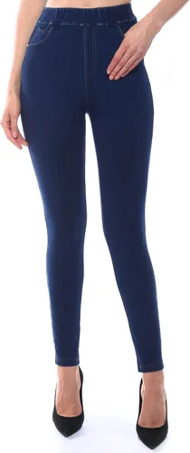 Miniatura 2 de AmélieBoutik Leggings de mezclilla ajustados de cintura alta para mujer