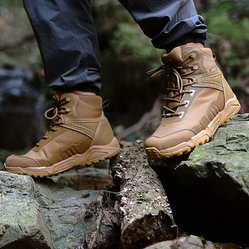 Miniatura 9 de FREE SOLDIER Mens Waterproof Hiking Boots Lightweight Work Boots Military Tactical Boots Durable Combat Boots