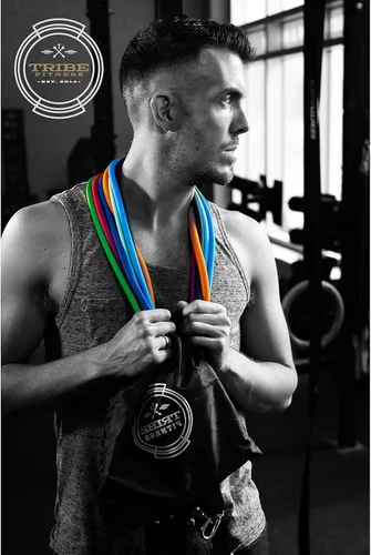 Miniatura 6 de Conjunto de Bandas de Resistencia para Hombres, Mujeres, Ejercicio y Entrenamiento. Bandas de Fitness para Trabajo de Piernas y Bíceps. Bandas