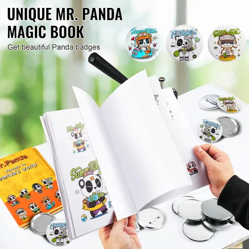 Miniatura 3 de VEVOR Máquina para hacer botones, 2.953 in (3 pulgadas), kit de prensa para perforar insignias, regalos para niños, suministros de fabricación