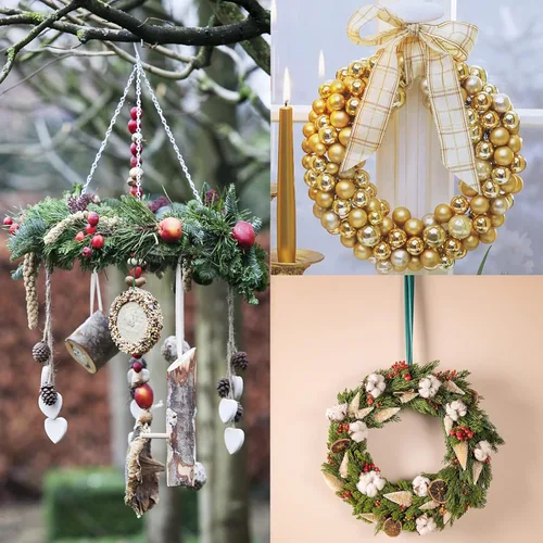 Miniatura 5 de 6 marcos de corona de madera para manualidades, manualidades de madera sin terminar, anillos de aro florales, guirnalda de Navidad, decoraciones