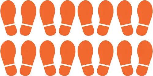 Miniatura 22 de PATIKIL Adhesivo de huellas de 6 x 2.5 pulgadas, 8 pares de zapatos de PVC para decoración de clase, guía de escaleras, color negro