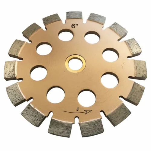 Miniatura 10 de Hoja de punto de inserción estilo sándwich de diamante de 4 pulgadas para extracción de juntas de mortero, ancho de segmento de doble capa de 1/4