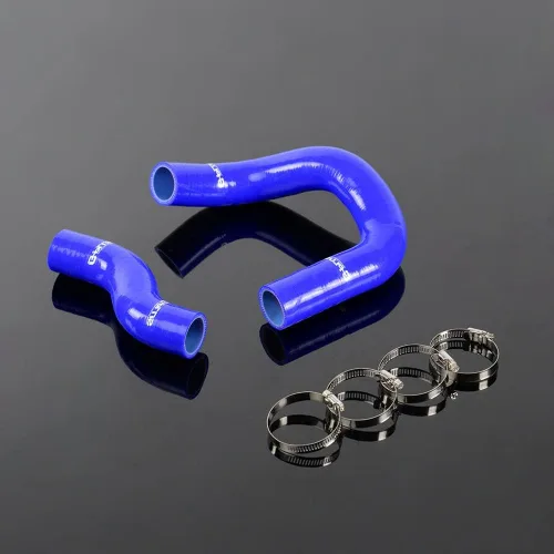 G-PLUS Kit de abrazaderas de manguera de radiador de refrigerante de silicona compatible con NISSAN DATSUN 510 KA24-DE 1968-1973 azul