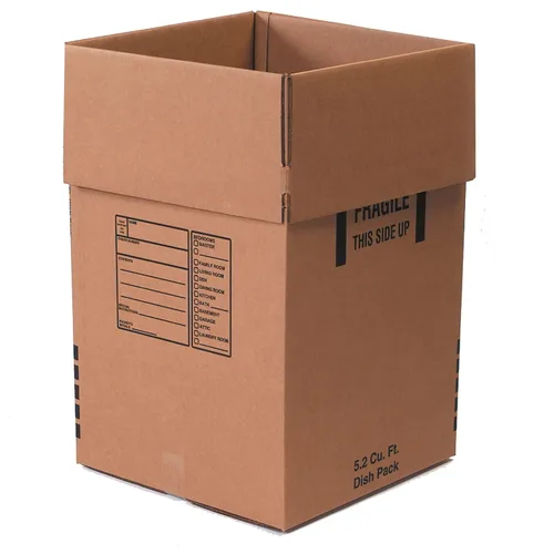 Aviditi 181828DISH Caja de cartón corrugado de 18 pulgadas de largo x 18 pulgadas de ancho x 28 pulgadas de alto, kraft, para envío, embalaje y