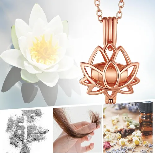 Miniatura 27 de FindChic Collares personalizados con urna para cenizas, barra vertical, gato, luna, reloj de arena, garra de perro, acero inoxidable, chapado en oro