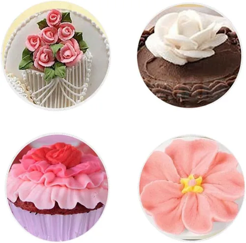 Miniatura 2 de FantasyDay 5 piezas de acero inoxidable rosa flor tuberías puntas tuberías boquillas decoración pasteles suministros galletas magdalenas glaseado