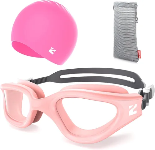 Miniatura 26 de ZIONOR Gafas de natación para adultos, G1 Air con protección UV antivaho y a prueba de fugas, ajuste cómodo para adultos, hombres y mujeres, incluye