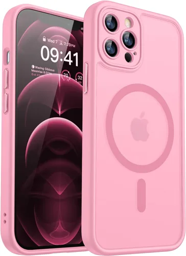 Miniatura 93 de CANSHN Funda magnética compatible con iPhone 17 Pro, mejorada [protección completa de la cámara] [compatible con Magsafe] [mate translúcido] funda