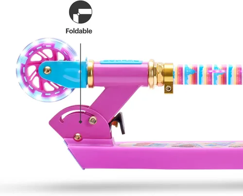 Miniatura 7 de Jetson Character Kids Kick Scooter, luces LED en vástago y ruedas iluminadas, marco ligero, manubrio ajustable en altura, sistema de inclinación