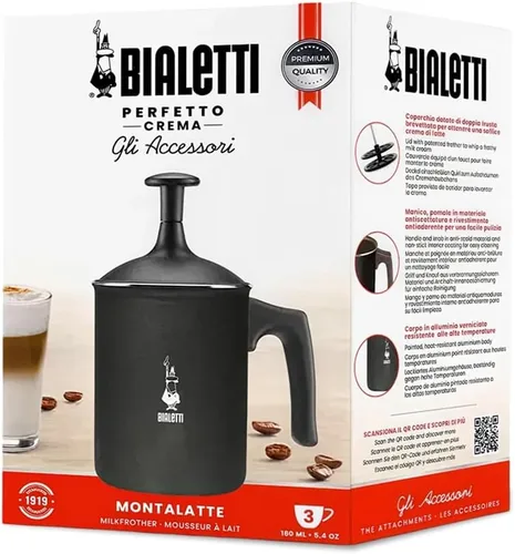 Miniatura 4 de Bialetti 00AGR394 Tutto Crema Espumador de leche, negro