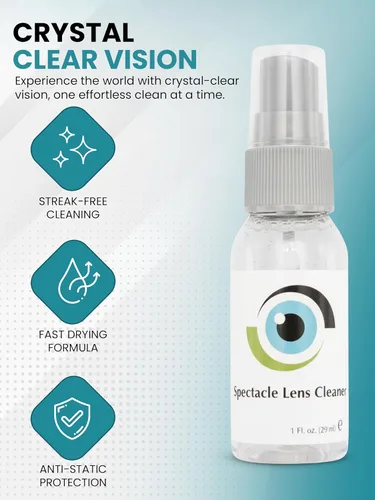 Miniatura 2 de SPORTS WORLD VISION Spray limpiador de lentes para gafas, 3 x 1.0 fl oz (1 fl oz), limpiador de lentes sin alcohol, apto para todos