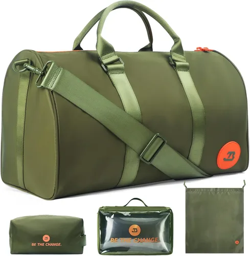 Miniatura 15 de Bolsas de gimnasio impermeables, bolsa de lona deportiva de nailon 1000D resistente para nadar durante la noche, fin de semana, bolsas de viaje