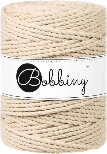 Miniatura 6 de Bobbiny Cordón de macramé XXL de 0.197 in y 3 capas (aguamarina), 108 yds/330 pies (100% algodón reciclado)