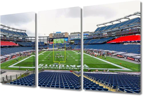 Miniatura 76 de 3 piezas de arte de pared deportivo del equipo de fútbol de los Vikings de Estados Unidos, pinturas de estadios deportivos Minnesota, Estados