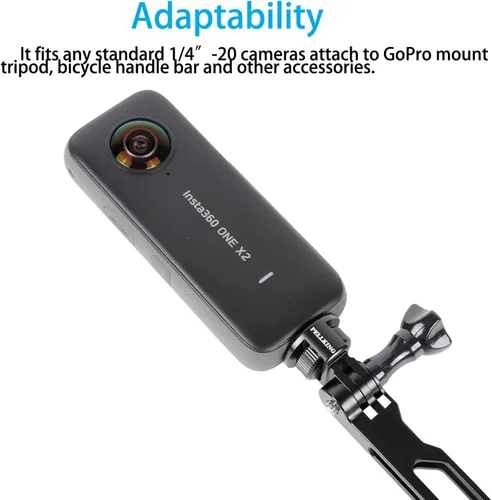 Miniatura 5 de PellKing Adaptador de 1/4 "con cabeza de tornillo de montaje de cámara, adaptador de conversión de trípode de aleación de aluminio CNC para Insta360