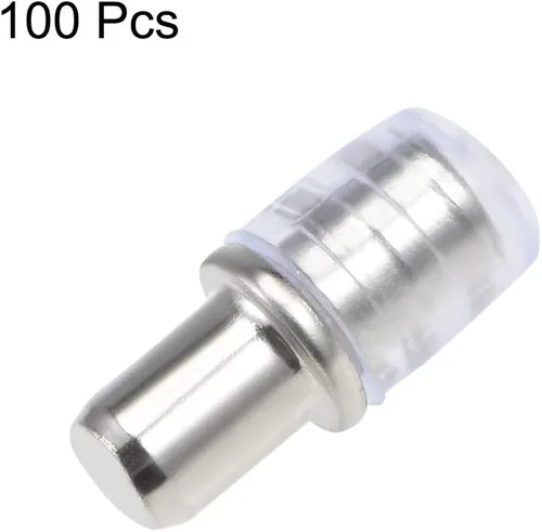 Miniatura 2 de uxcell Soporte para estante de 0.197x0.591 in niquelado con fundas de goma, 100