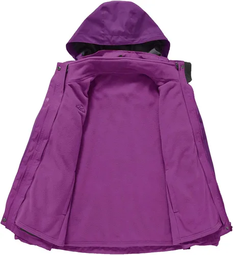 Miniatura 2 de Rdruko Chaqueta de esquí impermeable 3 en 1 para mujer, abrigo de invierno con aislamiento polar