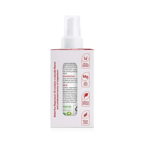 Miniatura 8 de BetterYou Spray corporal muscular de magnesio - Spray de alivio muscular - Aceite de magnesio, árnica y limón - Calor suave para la recuperación