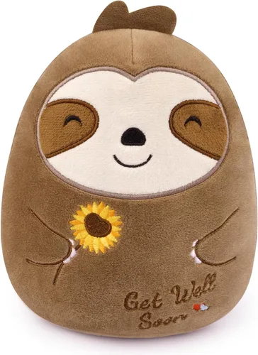 Miniatura 13 de Regalos para mujeres y niños, peluche de gato negro de 8 pulgadas, animales de peluche con texto en inglés "Get Well Soon", peluches de gato kawaii