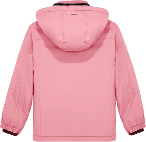 Miniatura 2 de GEMYSE - Chaqueta de esquí impermeable y resistente al viento con capucha, para niña