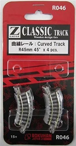 Rokuhan Escala Z R046 pista curva 1.772 in-45 grados z escala pista