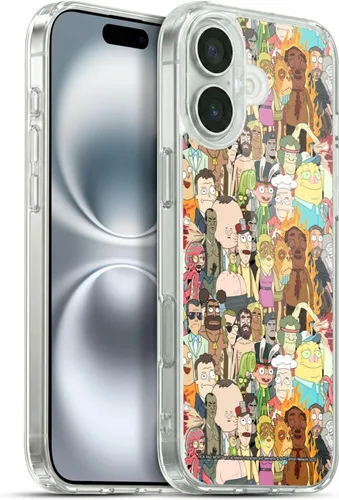 Miniatura 123 de Head Case Designs Funda de gel con licencia oficial de Rick and Morty Aliens Season 3 [protección de grado militar] compatible con Apple iPhone 12