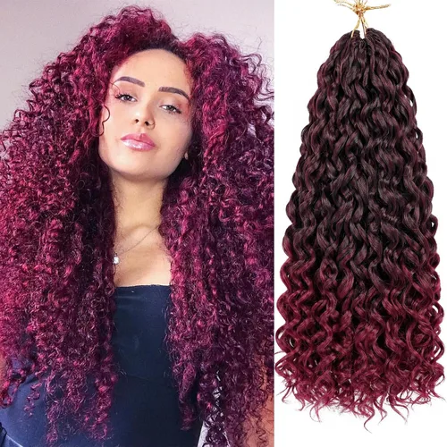 Miniatura 43 de 7 paquetes de cabello rizado de ganchillo GoGo de 6 pulgadas, pelo corto, para mujeres, rizos de playa, trenzas de ganchillo de torsión profunda