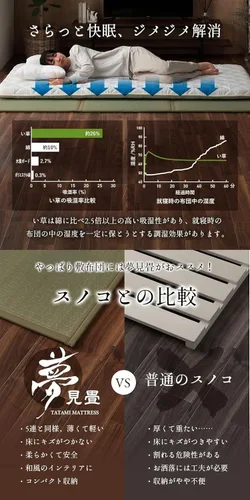 Miniatura 6 de Colchón tradicional japonés tatami, colchón de piso de tres pliegues, futón de hierba Igusa Rush, tapete plegable japonés para dormir, meditar