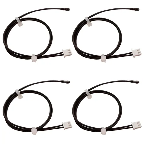 Miniatura 8 de 4 piezas de sensor de temperatura termistor NTC 5K, sonda termistor de 5K de 15.7 pulgadas, sensor de temperatura sensible al epoxi para aire
