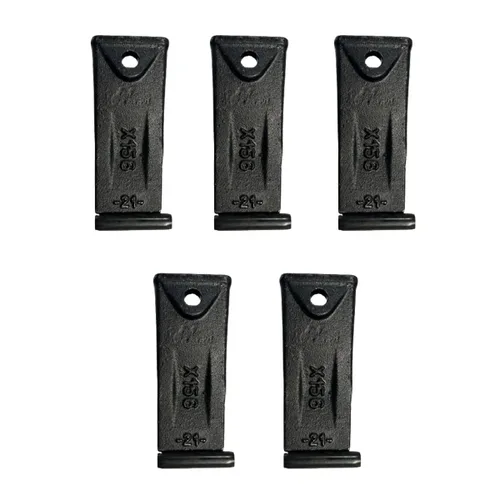 Miniatura 5 de Se adapta a mini excavadora corta cucharón dientes con pasadores X156 X156S P156 6716001 TX156X (10)