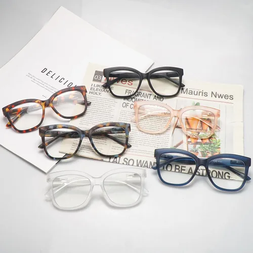 Miniatura 6 de Paquete de 6 lentes de lectura estilo Oprah para mujeres y hombres, bloqueo de luz azul, cuadrados de gran tamaño, para lectura de computadora