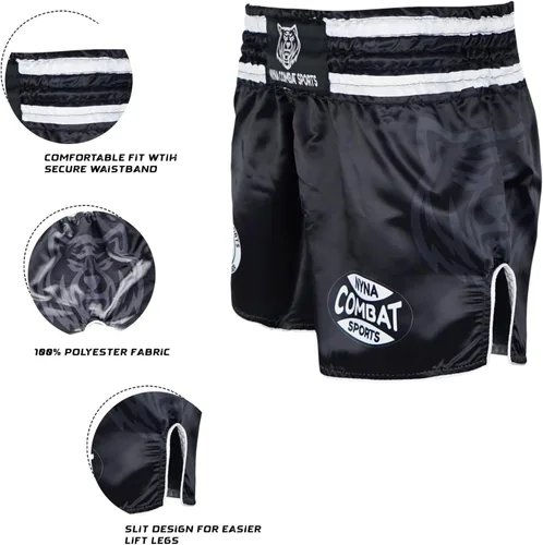 Miniatura 4 de Nyna Combat Muay Thai Shorts MMA Pantalones cortos para entrenamiento de lucha para artes marciales para hombres y mujeres