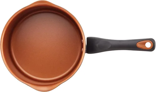 Miniatura 7 de Farberware Glide - Sartén antiadherente de cerámica de cobre con tapa, 3 cuartos de galón, color negro