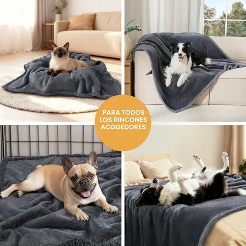 Miniatura 6 de Cobija impermeable para mascotas, a prueba de líquidos, para sofá, cama, sillón, reversible, vellón, forro polar, protector de muebles, diferentes
