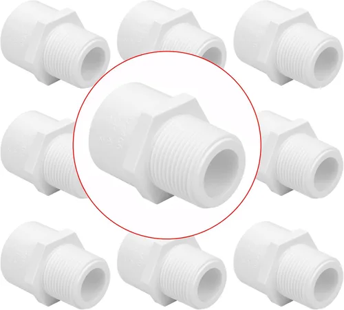 Miniatura 26 de Paquete de 10 Adaptadores Conectores de Acoplamiento de Tubería de PVC de Rosca Doble Hembra de 1 pulgada (F x F) SCH40 Acoplamiento de Tubería