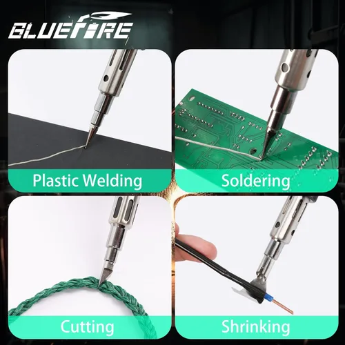 Miniatura 6 de BLUEFIRE HT-908K Kit de soldador de butano portátil, mini antorcha multifunción para quema de madera, cuchillo caliente, soldadura, autoencendido