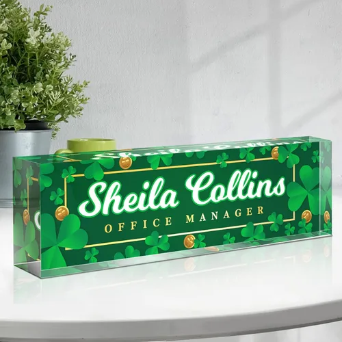 Miniatura 10 de Placa de nombre personalizada para escritorio, regalos de agradecimiento para empleados, placa de nombre de escritorio acrílica personalizada