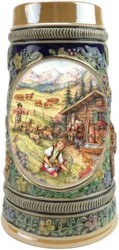 Miniatura 12 de OktoberfestHaus Bier Krug - Tazas de cerveza para hombre, jarra de cerámica con el castillo de Ludwig de Alemania, regalo para amantes