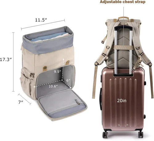 Miniatura 6 de BAGSMART Mochila para cámara, bolsa para cámara DSLR, mochila impermeable para fotógrafos, compatible con laptop de hasta 15 pulgadas con cubierta