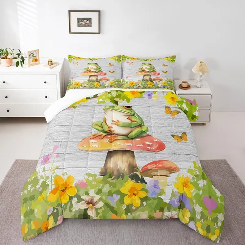 Miniatura 43 de Feelyou Juego de edredón de coche de dibujos animados para niños, edredón de construcción para niños, juego de ropa de cama de camiones y equipos