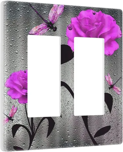 Miniatura 83 de Cubierta de interruptor de luz de palanca individual decorativa de 1 cuadrilla, placa frontal eléctrica para baño, cocina, decoración del hogar