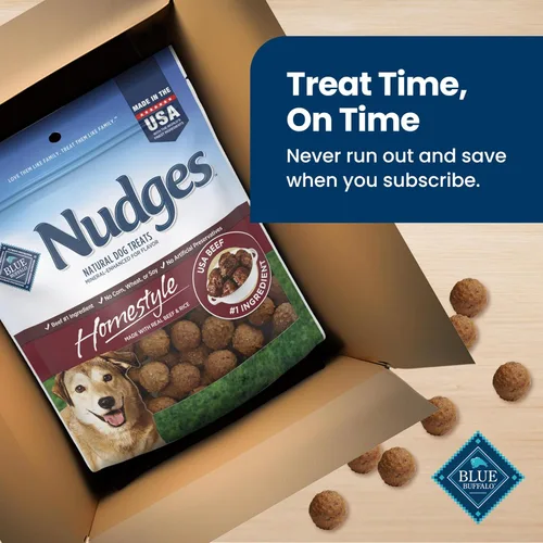 Miniatura 10 de Blue Buffalo Nudges Homestyle Natural, Golosinas Naturales para Perros con Carne y Arroz