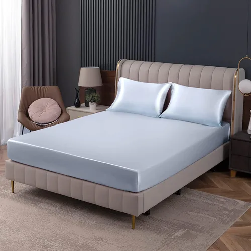 Miniatura 36 de Homiest Sábana Plana de Satén Blanco - Ropa de Cama de Colchón Full de Lujo y Ultra Suave