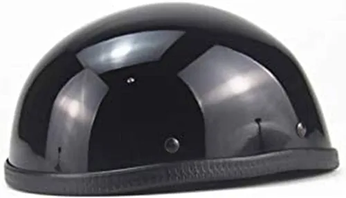 Miniatura 4 de German Style Open Face Road Riding Beanie Helmet DOT Approved Low Profile Chopper Motorcycle Half Helmet - Small and Light Summer Cool Skull Cap for