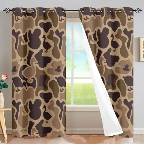 Miniatura 81 de Dreaweet African Tribal Blackout Curtains 63 Inch Long 2 Panels Set Bohemian Ethnic Geometric Grommet Top Thermal Insulated Curtains for Living Room