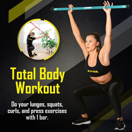 Miniatura 3 de ZIVA Chic - Barra con peso – Barra corporal de entrenamiento para entrenamiento de fuerza, equilibrio, flexibilidad y fitness general – Núcleo