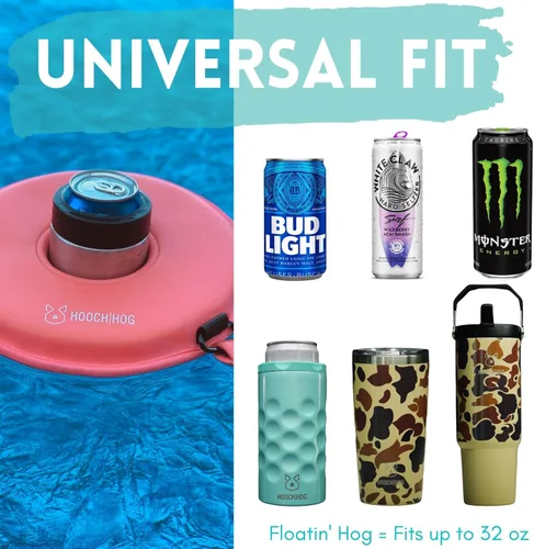 Miniatura 2 de Hooch Hog - Portavasos flotante, soporte para latas y soporte para cerveza, un flotador de bebida de piscina que no se volcará y es imprescindible