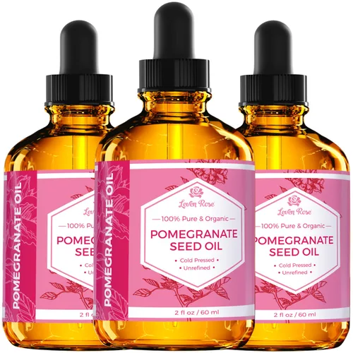 Miniatura 6 de Leven Rose Aceite de semilla de granada, 100% puro, sin refinar, prensado en frío, antioxidante hidratante para cabello, piel y uñas, 2 onzas