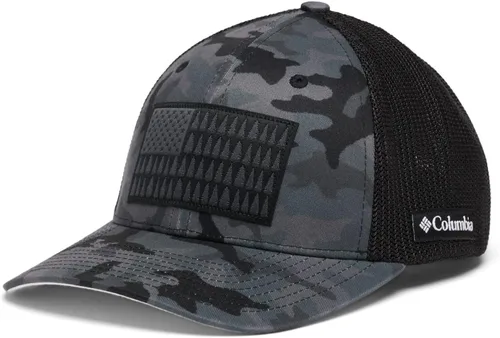 Miniatura 864 de Columbia - Gorra de malla con bandera con árboles unisex para adultos, corona alta